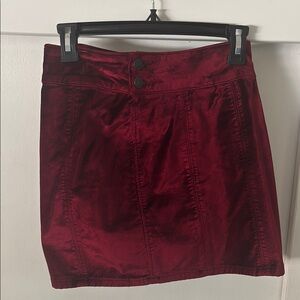 Elegant Red Velvet Skirt